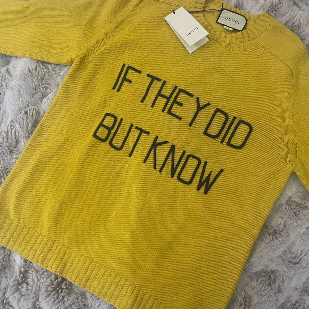 Gucci Men's "If They Did But Know" Sweater Sz M - Picture 3 of 9